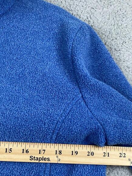 Cabelas Sweatshirt Womens Medium Blue Fleece 1/4 Zip Jacket - Picture 5 of 10